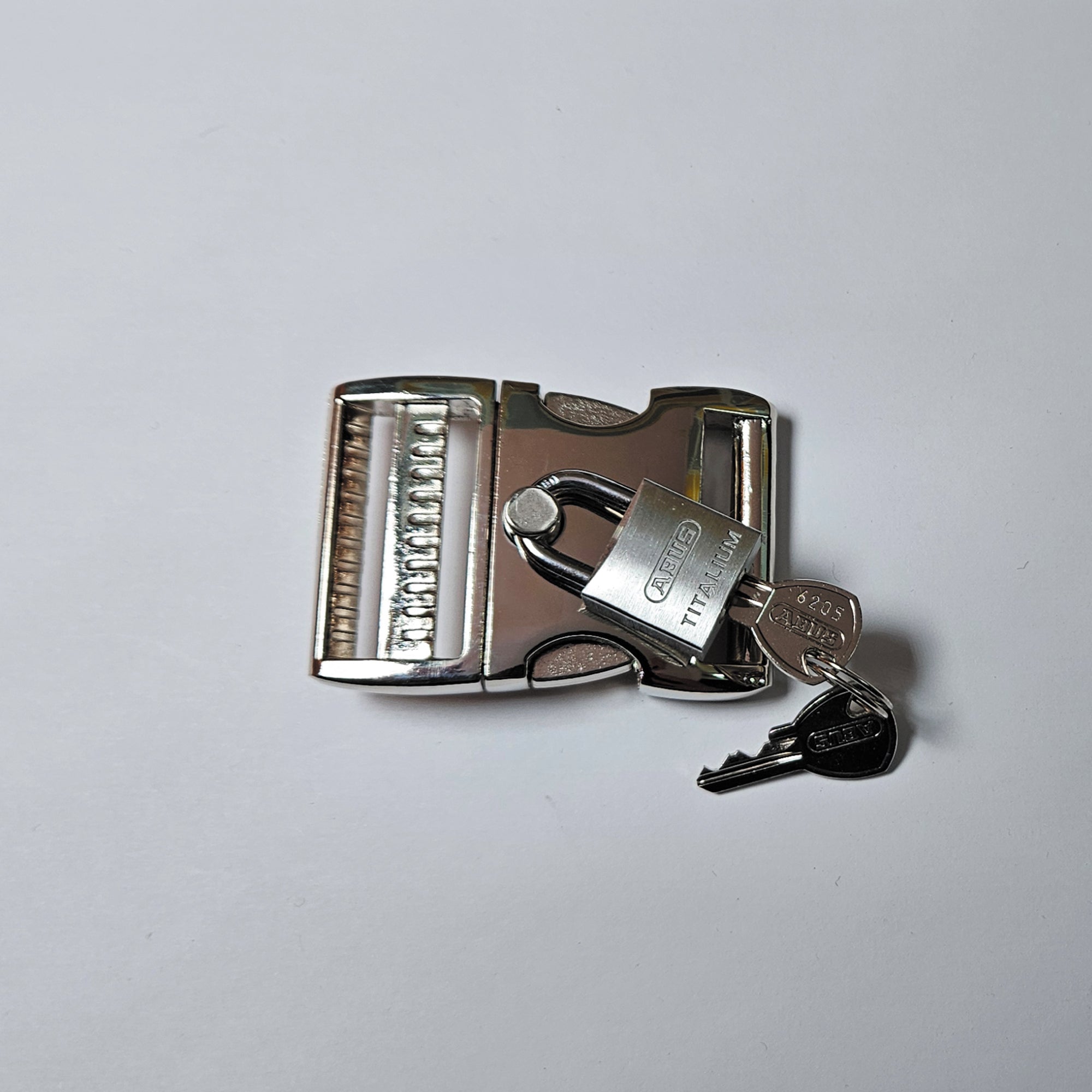 Alu-Max Steckschnalle 38mm │Silber │Abschließbar│ inkl. Bolzen/Schloss