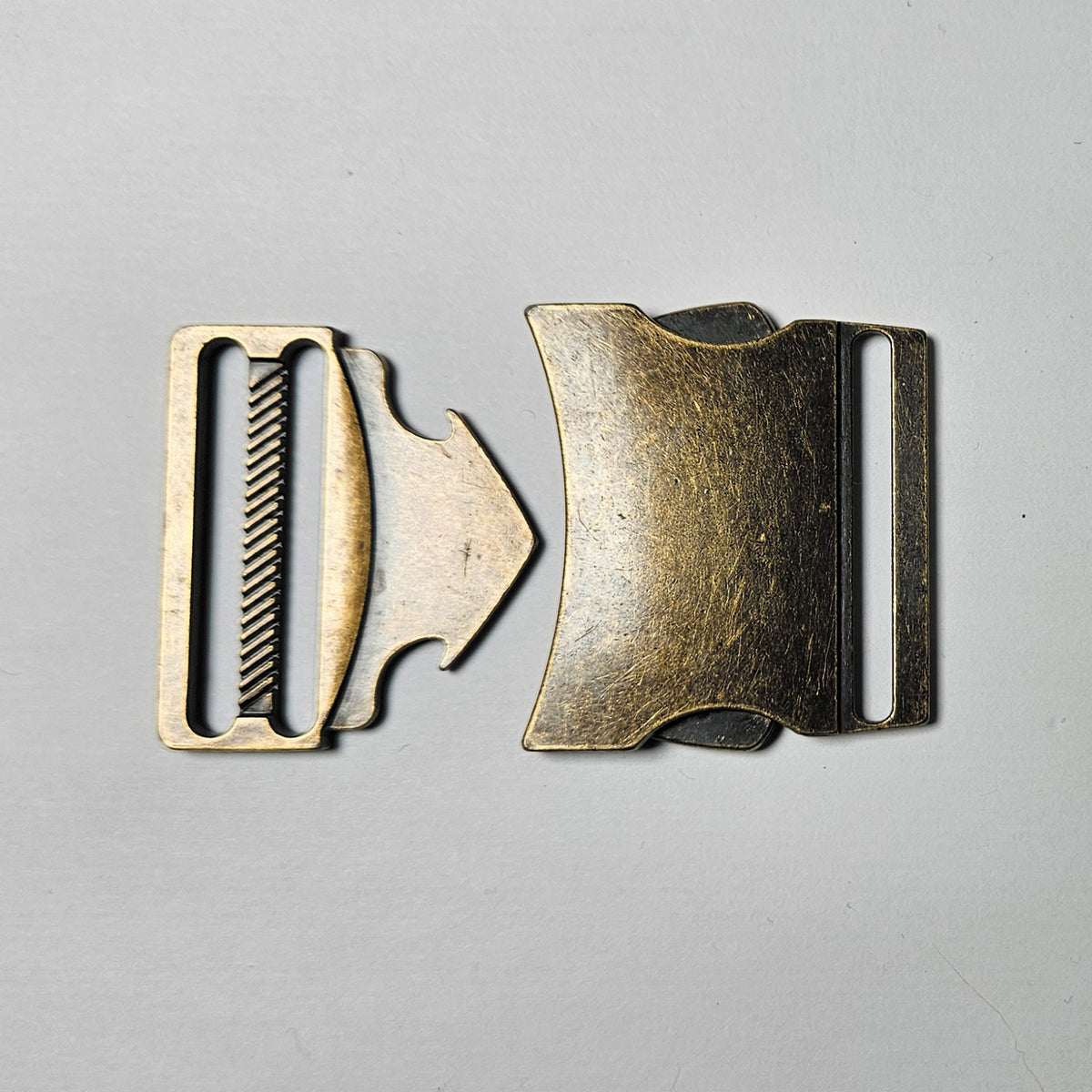 Metall Steckschnalle 38mm │Messing │Restposten