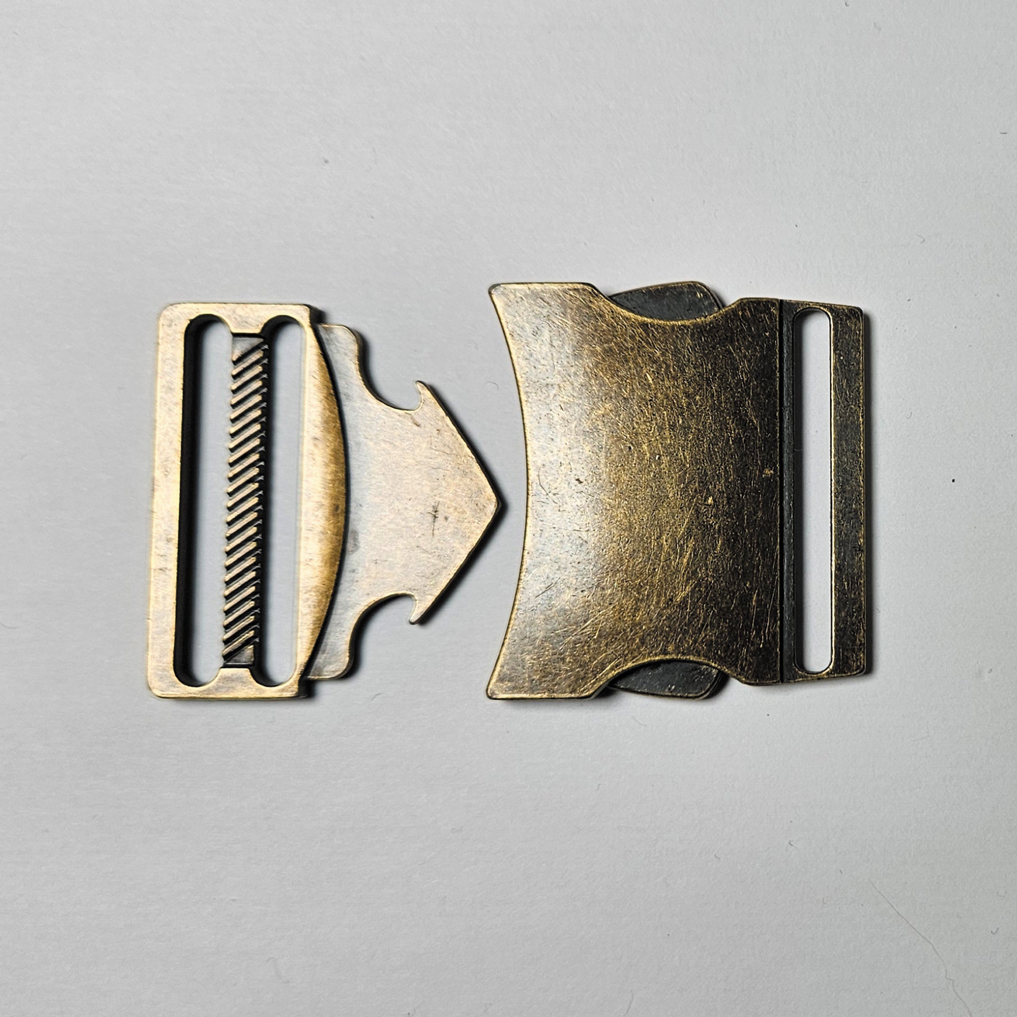 Metall Steckschnalle 38mm │Messing │Restposten